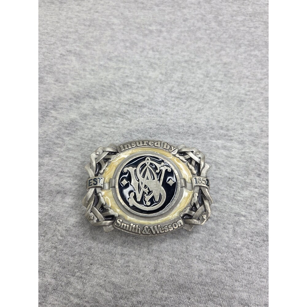 Rare Smith & Wesson Bergamot Brass Works Logo Belt Buckle